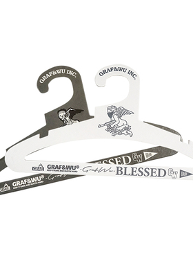 GRAF原创品牌加厚硬卡AK47骷髅字母小天使家用硬纸板衣架