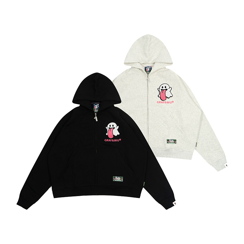 毛绒魔术贴GRAF帽衫开衫