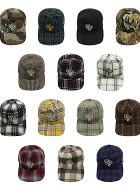 GRAF原创品牌【GW格纹】立体刺绣复古风格美式街头毛呢百搭棒球帽