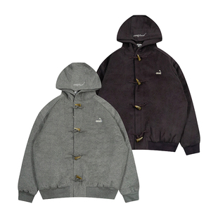 外套 羊毛长颈鹿五金标Boxy短薄棉夹克美式 GRAF原创品牌 牛角扣