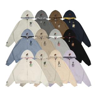 可爱鬼2.0花卉仿貂毛里外套直拉帽衫 GRAF原创品牌 FlowerShop