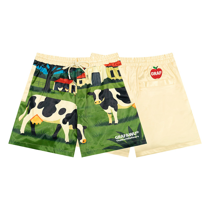 GRAF度假旅行刺绣logo舒适短裤