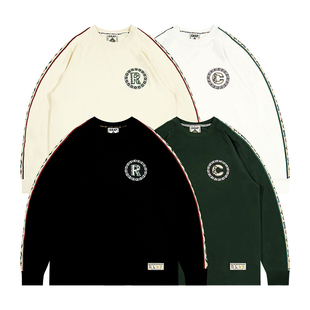 GRAF原创品牌知识产权的鲜花/Copyrights织带刺绣植物花纹长袖T恤