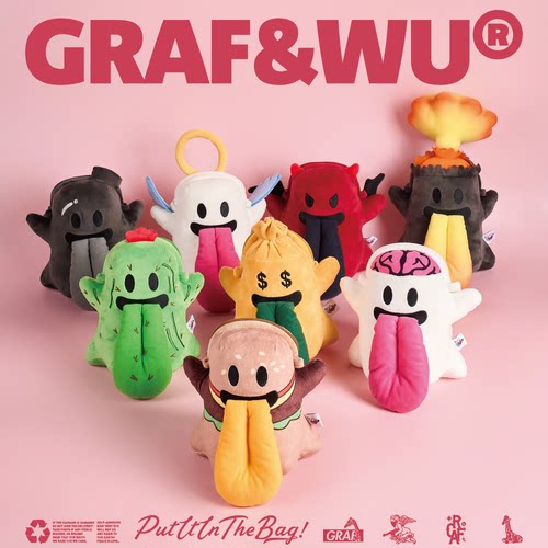 GRAF可爱鬼毛绒玩偶斜挎包