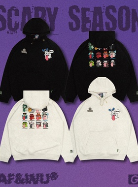GRAF原创品牌【万圣夜】美杜莎仙子僵尸河童12个可爱鬼刺绣绒帽衫