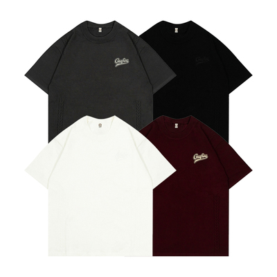 GRAF针织老钱刺绣LOGO短款短袖