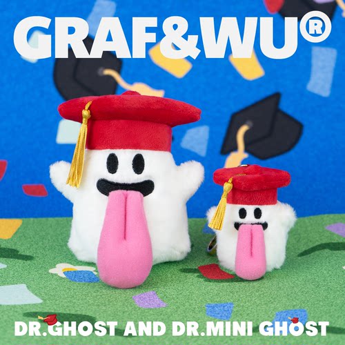 GRAF博士可爱鬼毕业帽玩偶包挂