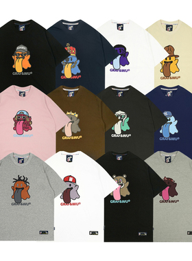 GRAF原创品牌【老学校】BooGhost可爱鬼2.0说唱歌手宽松T恤棉短袖