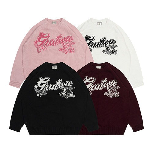 美式字母新版冬暖GRAF针织毛衣