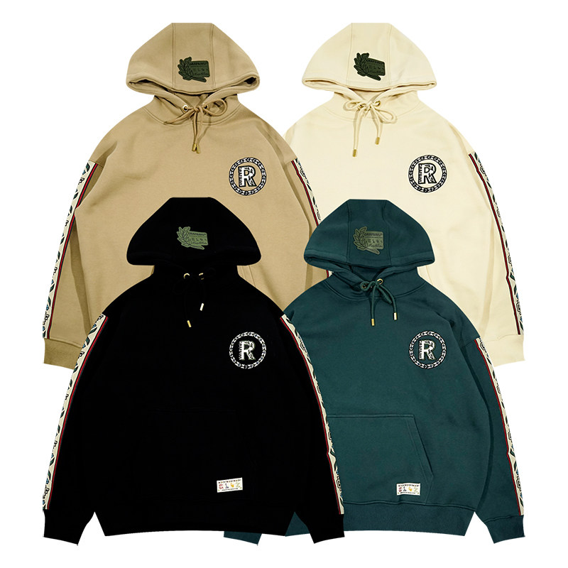 GRAF&WU织带花纹帽衫卫衣