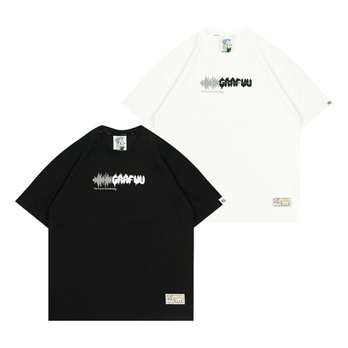 GRAF小格面料音乐城市声波短袖