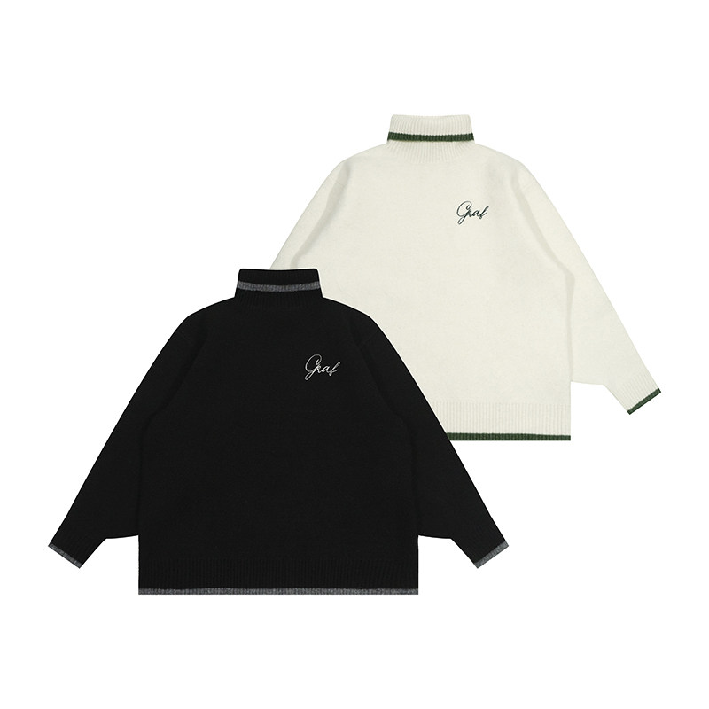 暖冬舒适美式GRAF羊毛针织高领