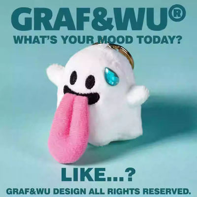 GRAF Original Brand [Mini Version] What's your mood today? Mood Cute Ghost plush toy keychain