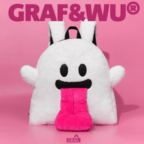 GRAF可爱鬼毛绒大书包