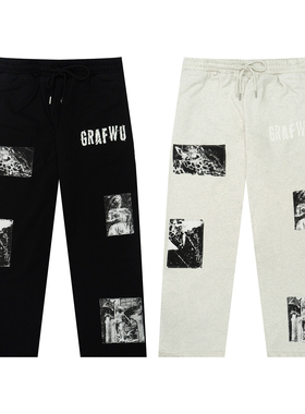 GRAF原创品牌【TheSample】基础采样系列长颈鹿贴布天使美式长裤