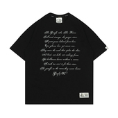 GRAF原创品牌 T恤 长颈鹿诗句复古街头棉短袖 25Vol.2 黑房间里