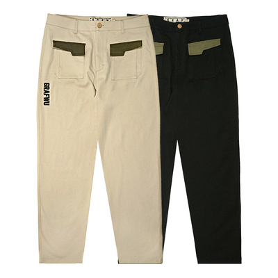 斜口袋魔术贴休闲长裤GRAF&WU