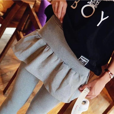 秋冬假两件加绒加厚带裙子一体打底裤女外穿大码高腰显瘦保暖裙裤