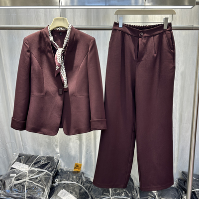 春季通勤一粒扣西服三件套女