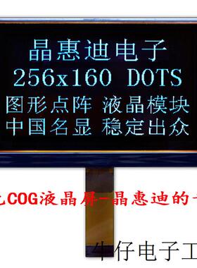5寸屏/液晶屏/LCD/FSTN/负显/256160/点阵/ST75256/显示屏/COG