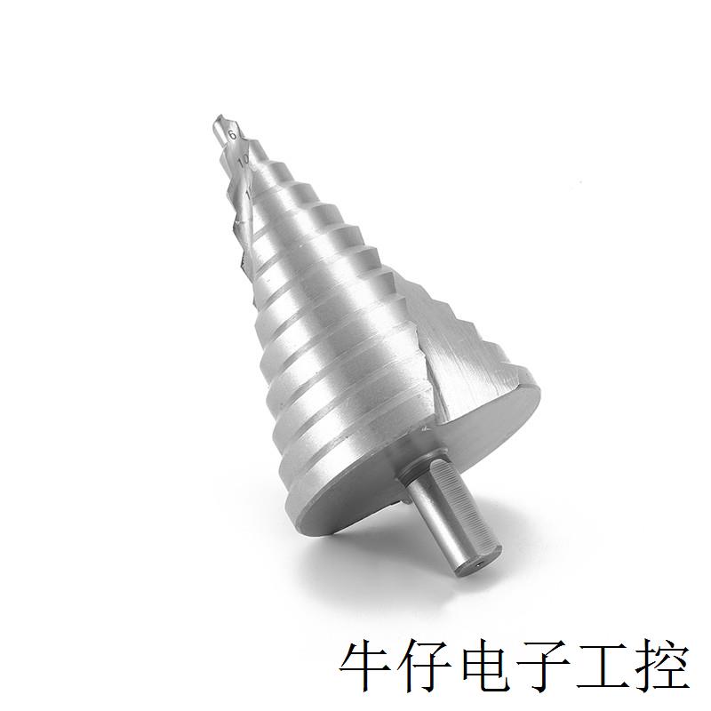 现货直销YZ宝塔钻6-65mm大尺寸开孔器4241高速钢螺旋槽阶梯钻6542