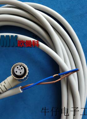 E2B系列配线XS3F-M8PVC3S5M 接近开关接插件导线 XS3F-M8PVC3S2M