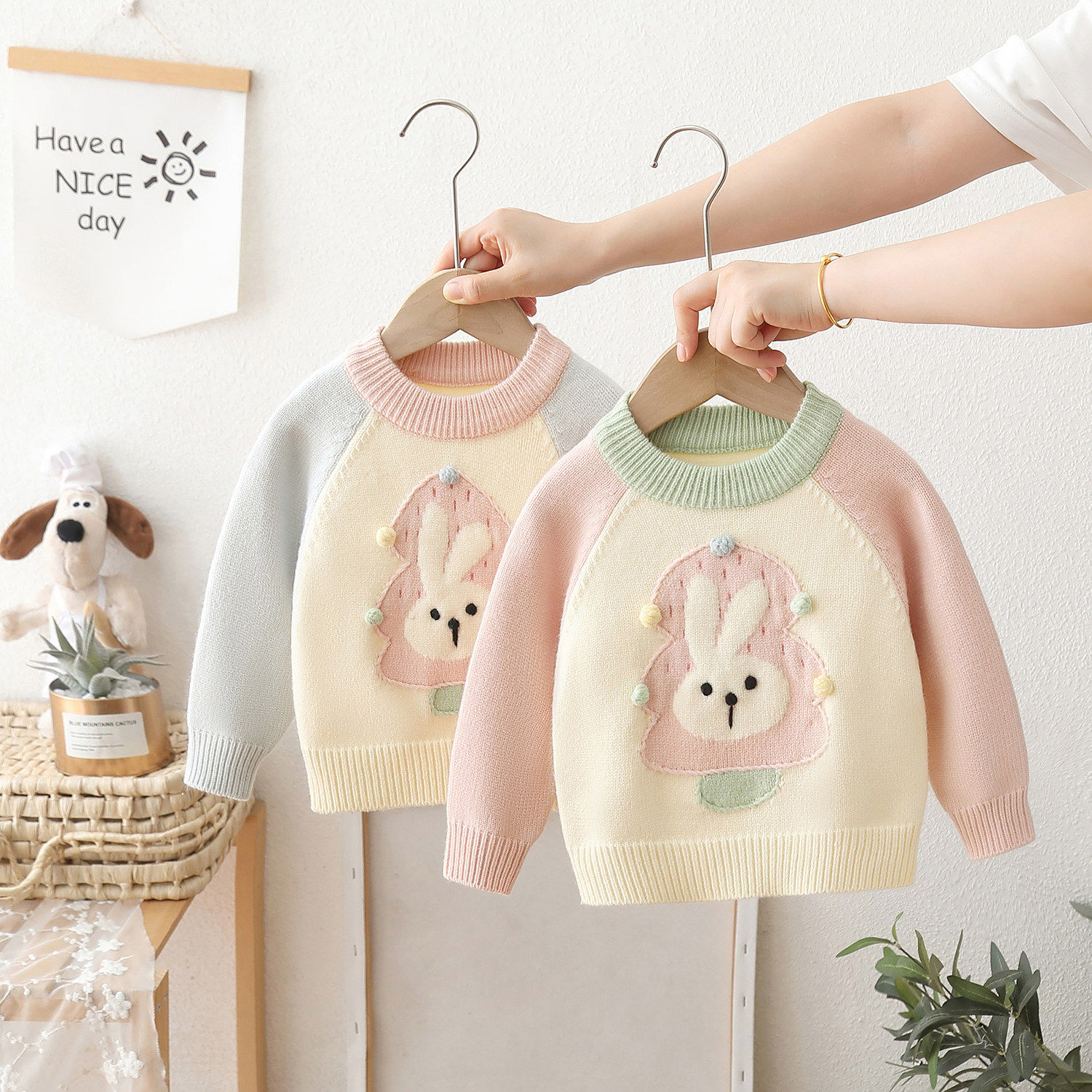 女童韩版毛衣套头衫冬季女宝宝加绒加厚德绒打底衫内搭婴儿针织衫,童装/婴儿装/亲子装,毛衣/针织衫,淘宝优惠券,粉丝福利购,淘宝优惠卷