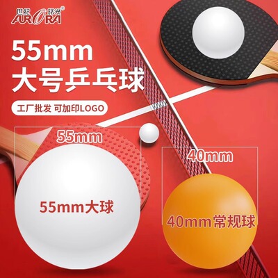 55mm特大号乒乓球高弹DIY手工ABS新料宠物玩具新手训练娱乐慢速球