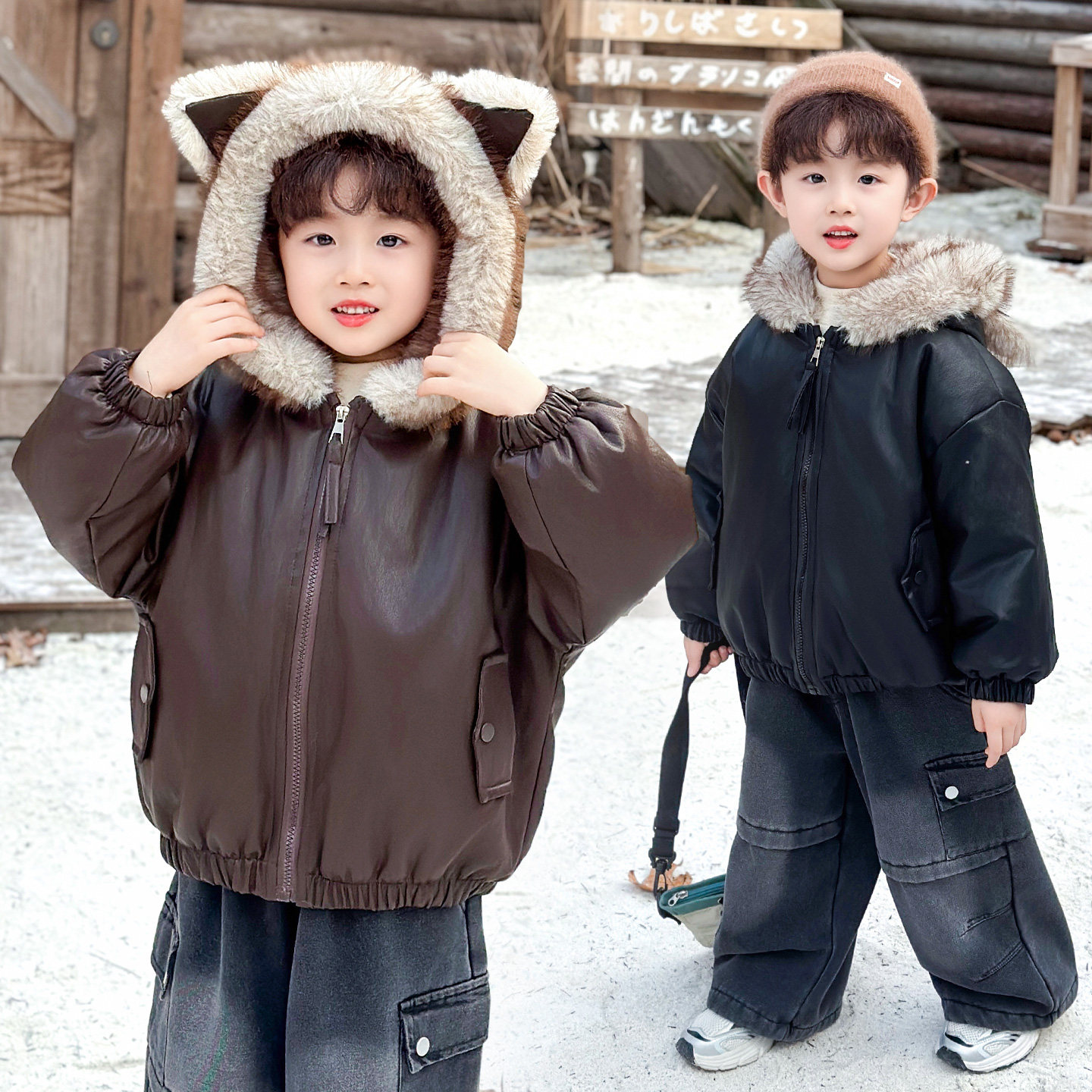 男童加绒加厚皮衣外套2025新款儿童冬季洋气PU皮两面穿小少爷冬装,童装/婴儿装/亲子装,普通外套,淘宝优惠券,粉丝福利购,淘宝优惠卷