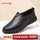 真皮低帮一脚蹬舒适轻便百搭爸爸鞋 新款 男透气春季 蜘蛛王休闲皮鞋