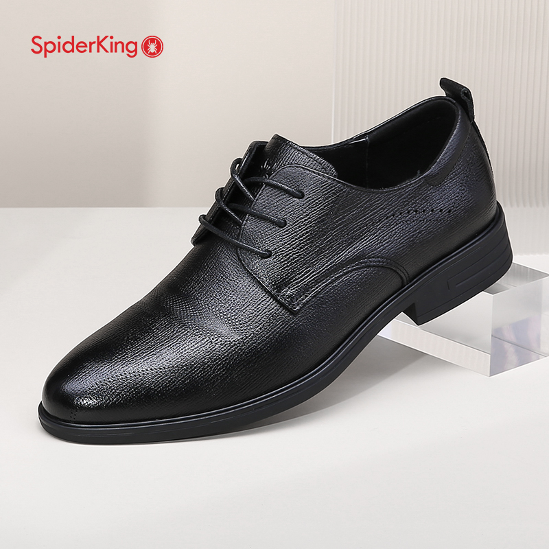 男鞋蜘珠王蛈蛛王正品知珠王蜘蛛网皮鞋知朱王高男式真皮挡休闲鞋