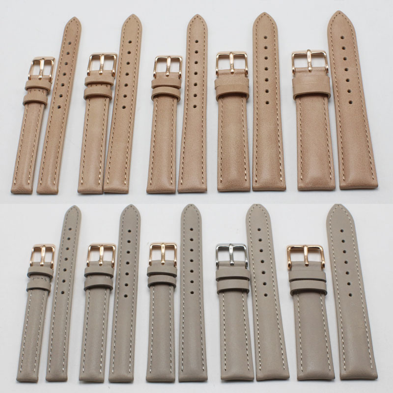 沙色灰色真皮手表带适配fossil