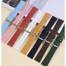 高级感超薄真皮表带牛皮女款蜥蜴纹配DW皮表带Mk手表带guess配件