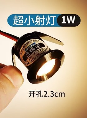 【开孔23mm】迷你小射灯1w 超级小孔灯led猫眼灯展柜天花灯嵌入式