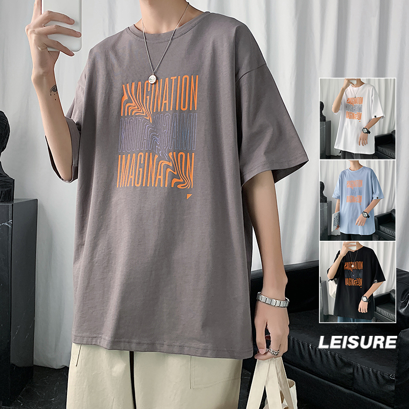 Hong Kong style short sleeve t-shirt men's casual clothes