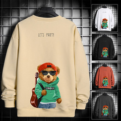 Autumn and winter new cartoon printed leisure sweater men's round neck Pullover coat