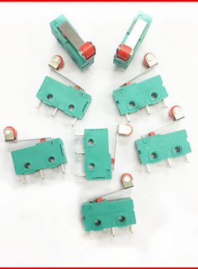 微动开关 绿色带轮 KW12-3 三脚 3脚 2脚 行程开关 按钮开关