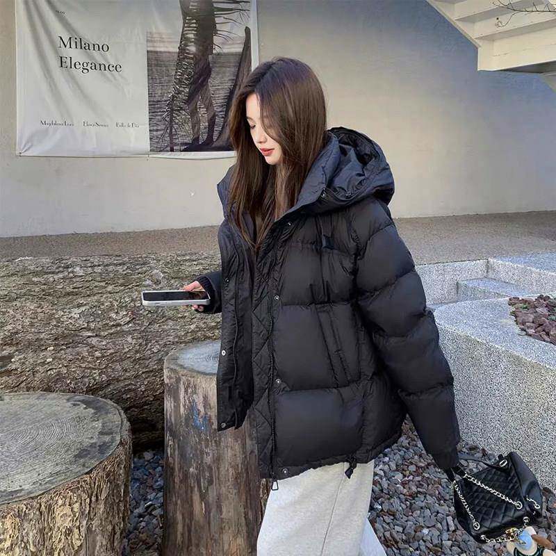 超好看黑色短款羽绒棉服女2025冬新款今年流行爆款洋气面包服外套