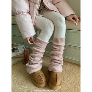 软糯加厚针织中筒袜套秋冬堆堆袜小腿袜子 神 自制 氛围感