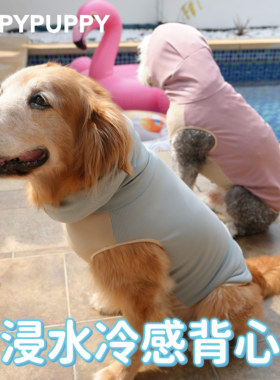 HippyPuppy包头凉凉背心大型犬户外防晒冷感透气宠物衣服大