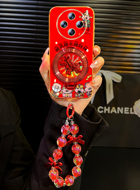 顺风顺水顺财神适用vivox100手机壳红色x90防摔x80马年x70爆款x60本命年x50/x30带挂绳x27pro高级好看