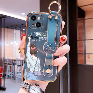 外壳 女款 适用苹果13手机壳iphone13pro生活嘛腕带保护套14promax新款 卡通原创十三mini硅胶防摔软壳高档新品