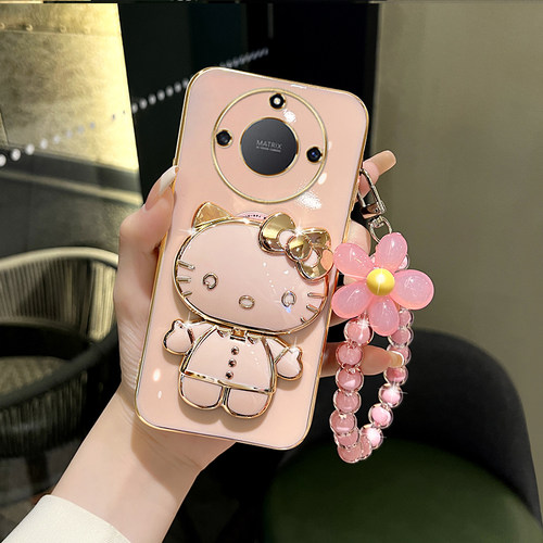 适用荣耀x50/x40猫咪补妆镜支架