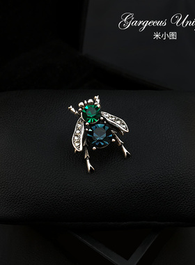 1163 复古高档男士小胸针 精致迷你昆虫领针胸花西服西装扣针配饰