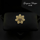 1966精致钉扣款 镂空花朵小胸针复古轻奢胸花西服毛衣外套扣针配饰