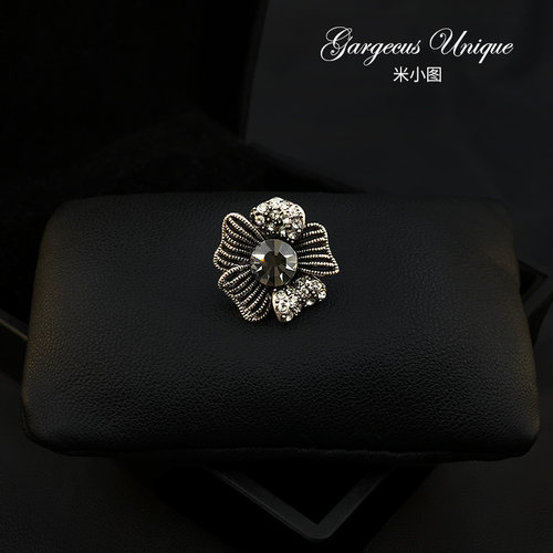 1158 精致复古花朵小胸针 高档法式气质扣针西服西装胸花别针配饰