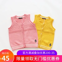 Giải phóng mặt bằng cho trẻ em mặc mùa thu 2019 bé gái bằng vải len đan áo len trẻ em lớn vest vest - Áo ghi lê thoi trang tre em