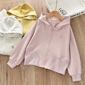 卫衣宝宝中大童上衣 儿童女童外套连帽拉链开衫 洋气童装 2026春款