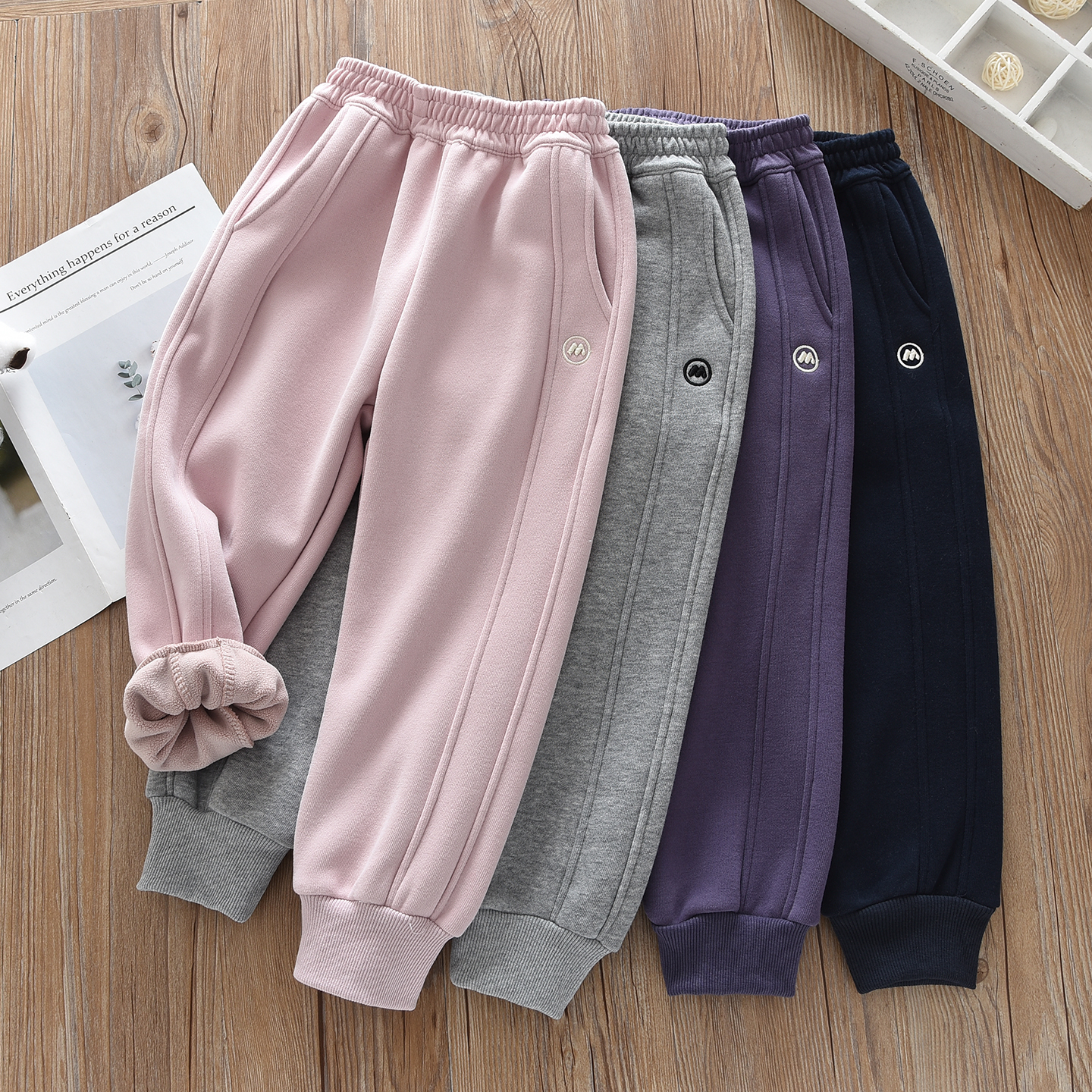 男女童加绒运动裤卫裤