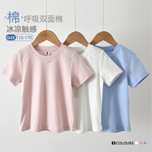 女孩夏款正肩短袖T恤衫